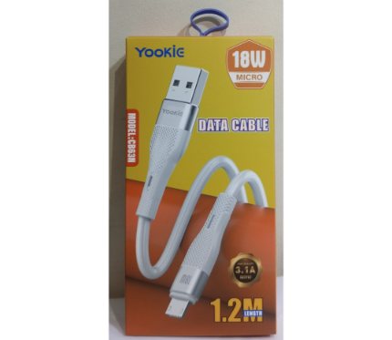 Chargers + Cables Yookie Fast Charging Data Cable CB63N_Micro 18W 1.2M white